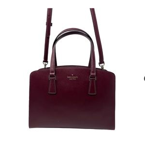 - Kate Spade Bixby Place Lise Mahogany/Burgundy Patent Leather Satchel